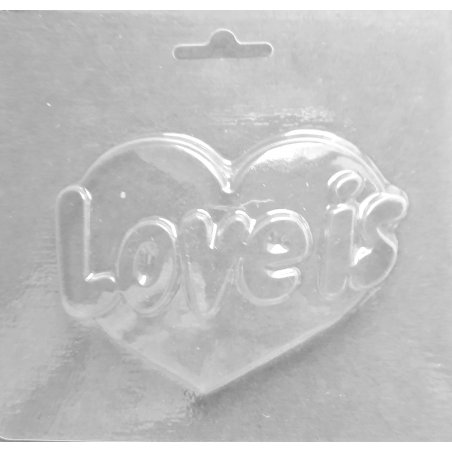 Пластиковая форма для мыла Love is, 9х6,5 см, D1-0103