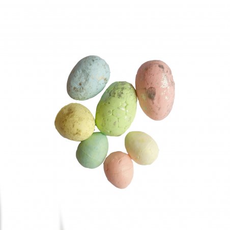 Набір пінопластових яєць "Перепелині", пастельні, 2 см, 3 см, 3,5 см (7 штук)