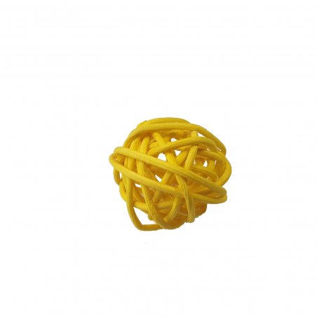 Кулька з ротангу, колір жовтий 2,5 см
