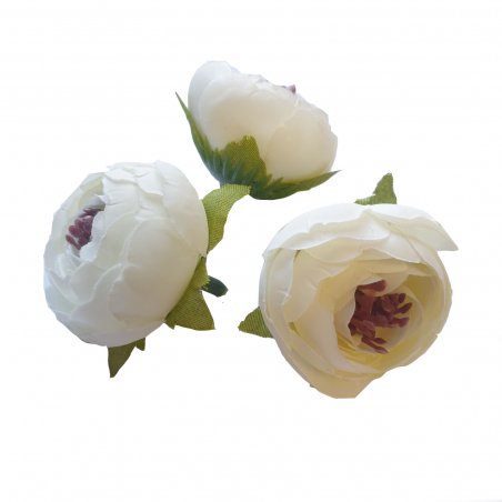Квіти ранункулюса, 4 см, 3 штуки, колір білий
