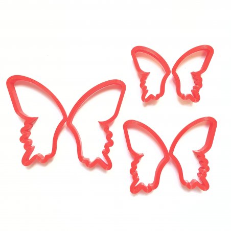 Набор пластиковых каттеров "Крылья бабочки" №173, 6 штук