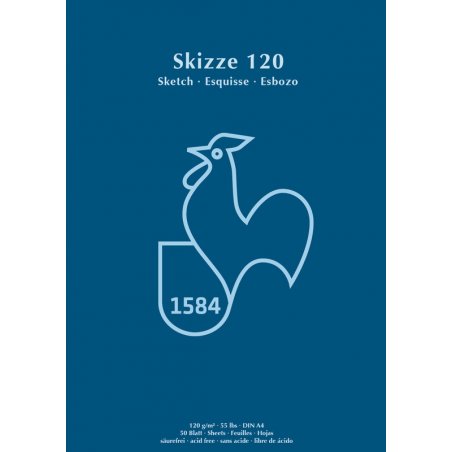 Альбом для малювання Hahnemuhle Sketch Pad Skizze, 120 г / м², А5, 50 аркушів