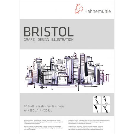 Альбом для графіки і ілюстрацій Hahnemuhle Bristol 250 г / м², А4, 20 аркушів