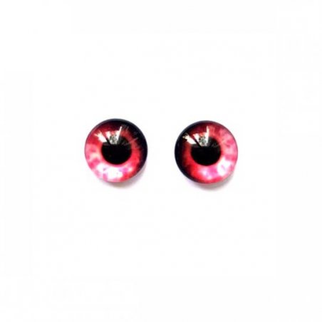 Глазки стеклянные для кукол №78053 (пара), 16 мм, цвет ягодно-черный