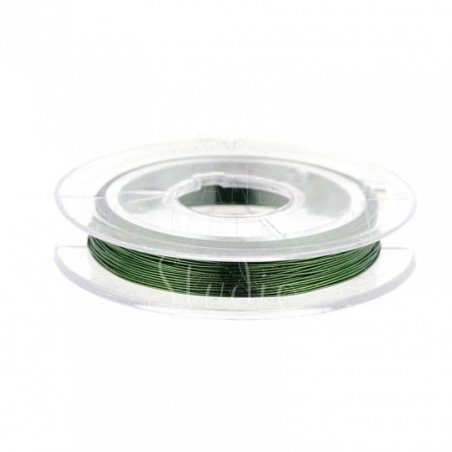 Біжутерний дріт, колір - зелений, діаметр - 0,3 мм, 10 м
