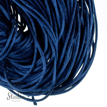 Шнурок шелковый, цвет сине-голубой, 2 мм, 5 м