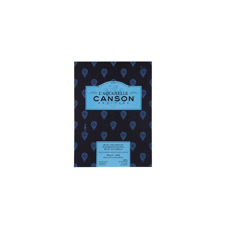 Альбом для акварелі Canson Heritage, грубе зерно, 300 гр, 21х31 см, 12 аркушів