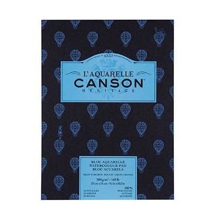 Альбом для акварели Canson Heritage, грубое зерно, 300 гр, 21х31 см, 12 листов