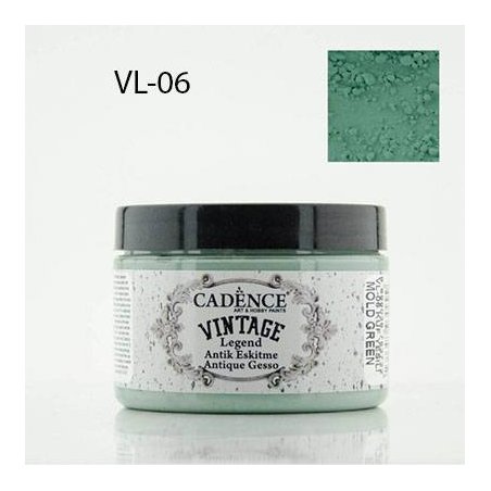 Акрилова фарба Cadence з ефектом зістарювання Vıntage Legend, 150 мл, VL-06, Mould Green (Місячний зелений)