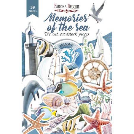 Набір висічок для скрапбукінгу "Memories of the sea" FDSDC-04101, 59 штук