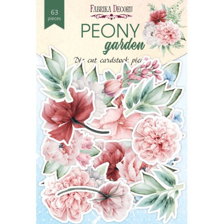 Набір висічок для скрапбукінгу "Peony garden", 63 штуки