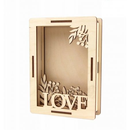 3D рамка для фото "Love" 2, фанера, 18х13 см, ROSA TALENT