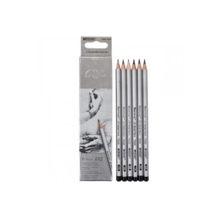 Набір простих олівців MARCO 7000/6 (НА-В8), 6 штук