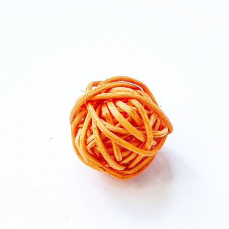 Кулька з ротангу, колір помаранчевий 2,5 см