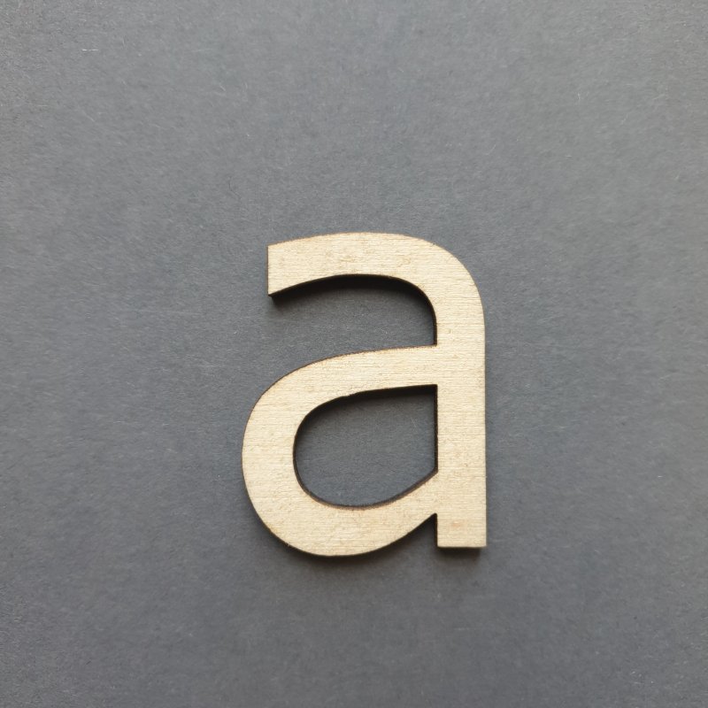 Заготовка з фанери літера "а", 4,2х3,1 см