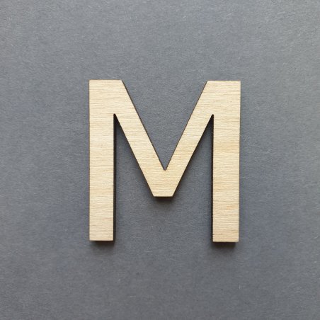 Заготовка з фанери літера "м", 4х3,7 см