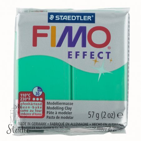 Полімерна глина Fimo Effect, №504, зелений напівпрозорий, 57 г