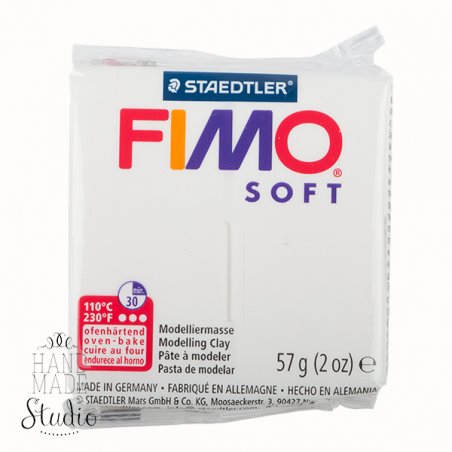 Полимерная глина Fimo Soft, 57 г, №0, белый