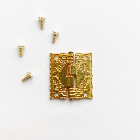 Завіса для шкатулки К-070-5, колір золото, 25х24 мм (1 штука)