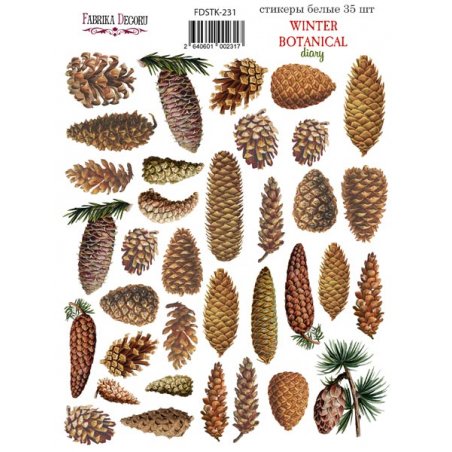 Набір наклейок (стікерів) "Winter botanical diary", №231