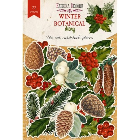 Набор высечек для скрапбукинга "Winter botanical diary" FDSCD-04113, 72 штуки