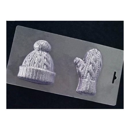 Пластикова форма подвійна для мила "Шапочка та рукавичка" В2-075, 23х12 см