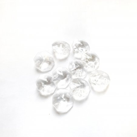 Пластиковий кристал прозорий "Плоский кристал", 1,5х0,5 см, 10 штук