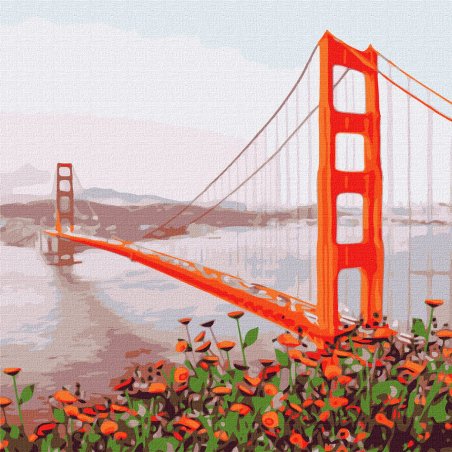 Картина по номерам "Утренний Сан-Франциско" 3596, 50х50 см 