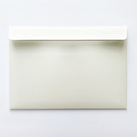 Конверт С5, 22,7х15,8 см, цвет белый перламутр