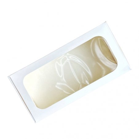 Коробочка с прозрачным окошком №0122, цвет белый 20х10х5 см