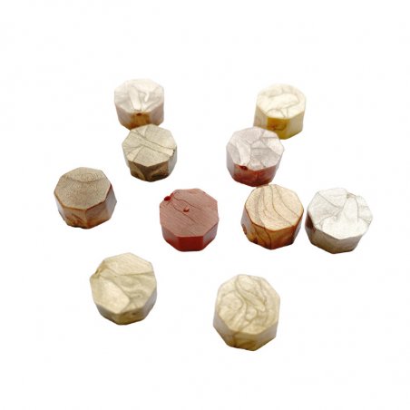 Золотой набор сургучных восковых мини-таблеток 10х5 мм, цвет микс (10 штук)