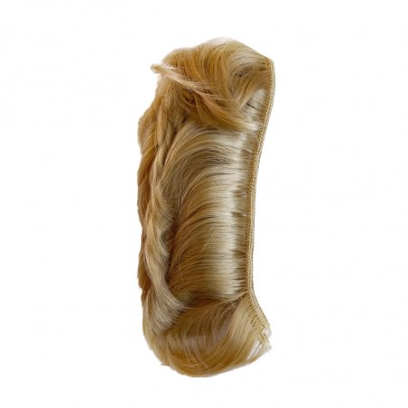 Искусственные волосы (для кукол) на трессе "Короткие" 5 см, цвет светло-русый (1/14)
