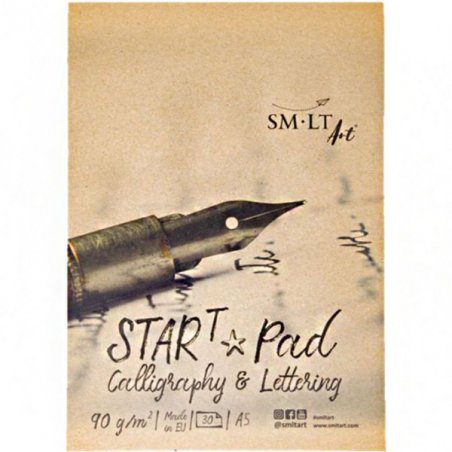 Склейка для каліграфії та леттерингу STAR T (коса лінія) А5, 90г/м2, 30л, SMILTAINIS