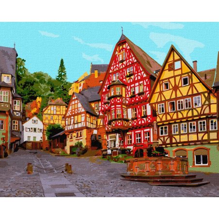 Картина по номерам "Яркая Германия" 3609, 40х50 см