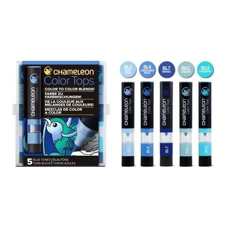 Набір 5 блендерів Chameleon 5 Color Tops Blue Tones Set СТ0513