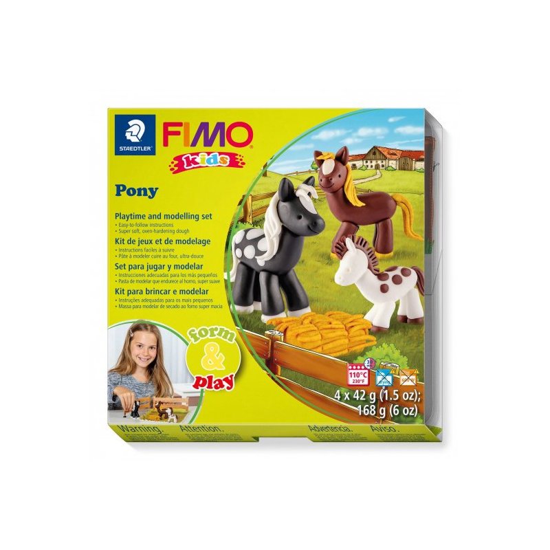 Набор полимерной глины FIMO Kids Form & Play "Пони" 8034 08