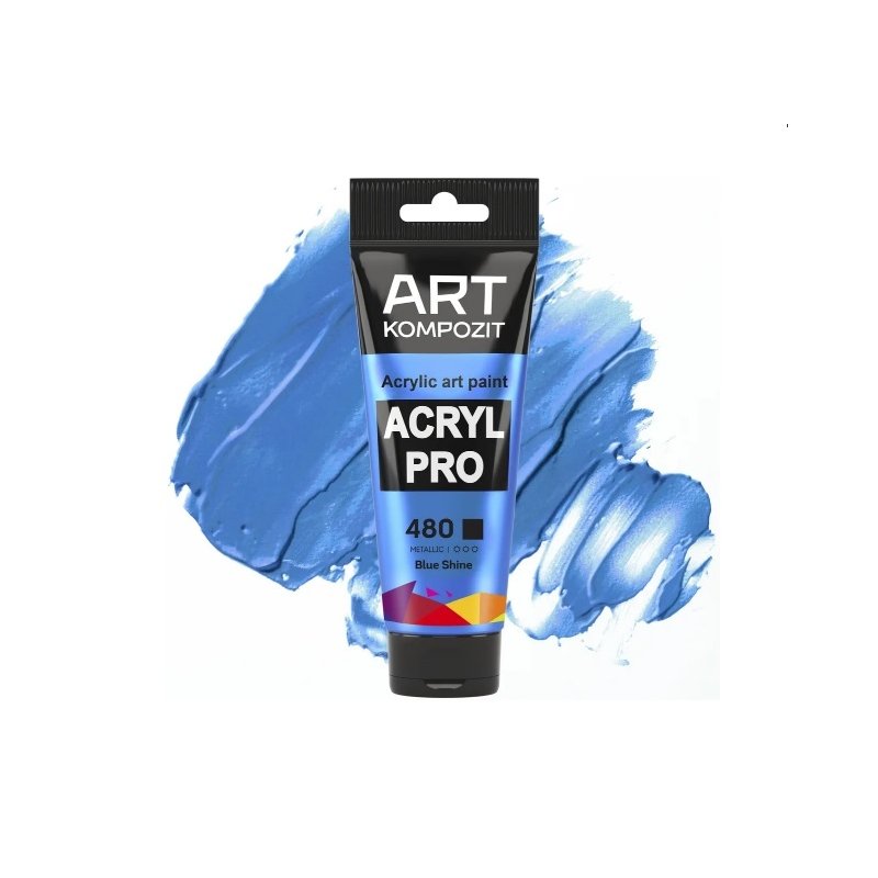 Акриловая краска METALLIC ART kompozit, 75 мл  №480 Голубое сияние