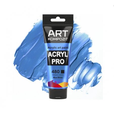 Акриловая краска METALLIC ART kompozit, 75 мл  №480 Голубое сияние