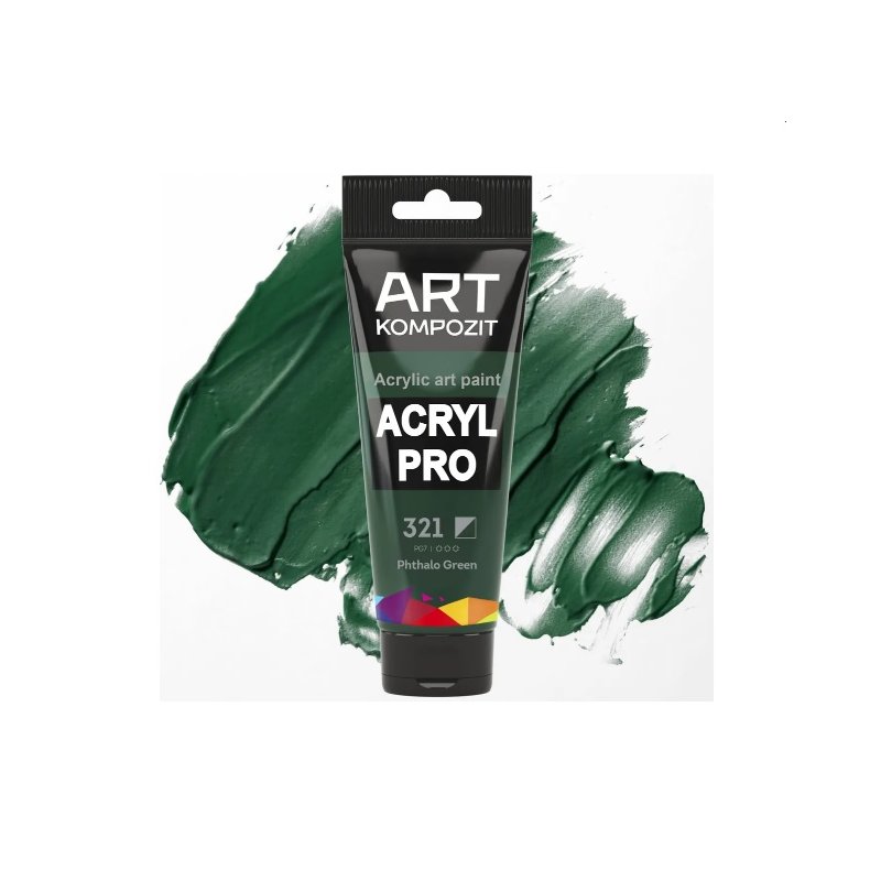 Акриловая краска ART kompozit, 75 мл  №321 Зеленый ФЦ
