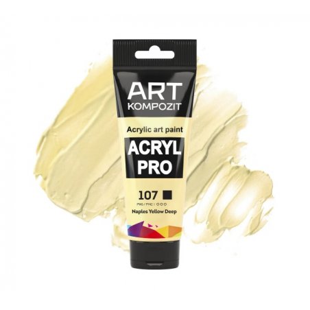 Акриловая краска ART kompozit, 75 мл  №107 Неаполитанский желтый темный