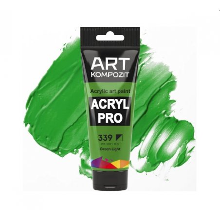 Акрилова фарба ART kompozit, 75 мл №339 Зелений світлий