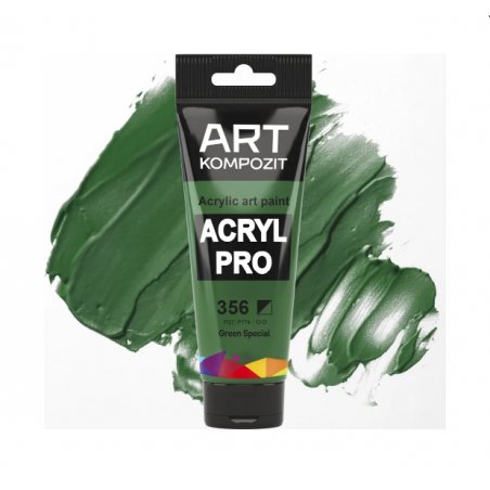 Акрилова фарба ART kompozit, 75 мл №356 Зелений особливий