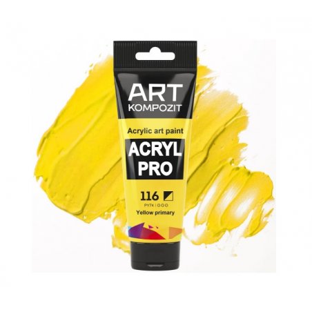 Акриловая краска ART kompozit, 75 мл  №116 Желтый основной