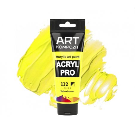 Акриловая краска ART kompozit, 75 мл  №112 Желтый лимонный