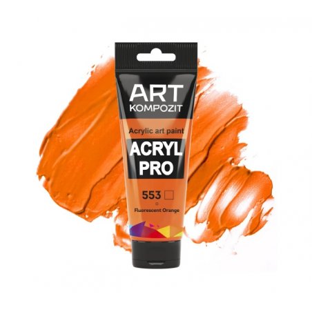 Акриловая флуоресцентная краска ART kompozit, 75 мл  №553 Оранжевый флуоресцентный
