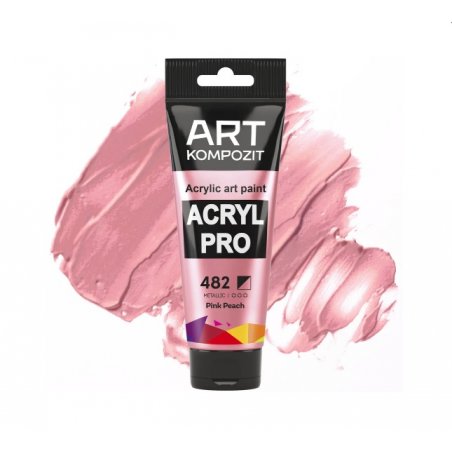 Акриловая краска METALLIC ART kompozit, 75 мл  №482 Розовый персик