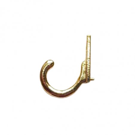 Крючок металлический С-247-2, цвет золото 22х8 мм (1 штука)