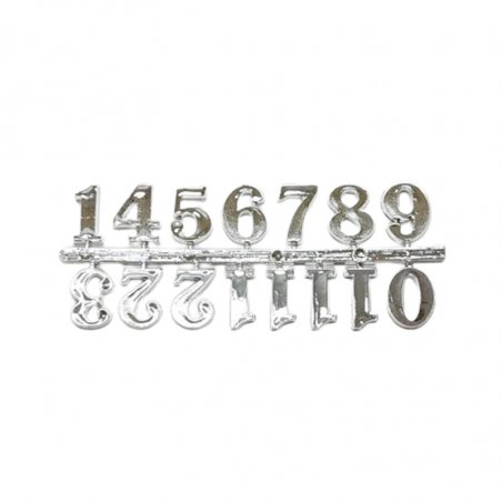 Цифри для годин "Арабські", 2,5 см, колір срібло