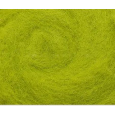 Шерсть новозеландский кардочес К5015 (27мк.), зеленая оливка,25г