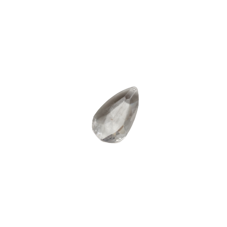 Пластиковий кристал прозорий "Крапля плоска велика", 4,8х2,7 см